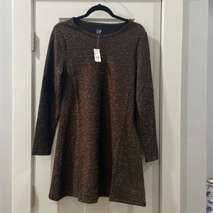 GAP Brown Long Sleeve Dress